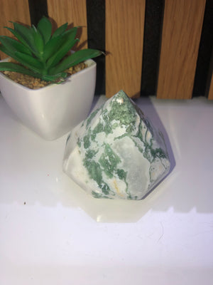 Green Moss agate diamond shape