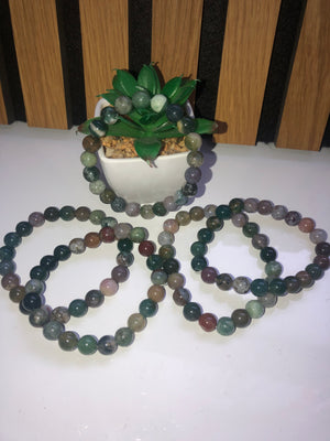 Green moss agate bracelet