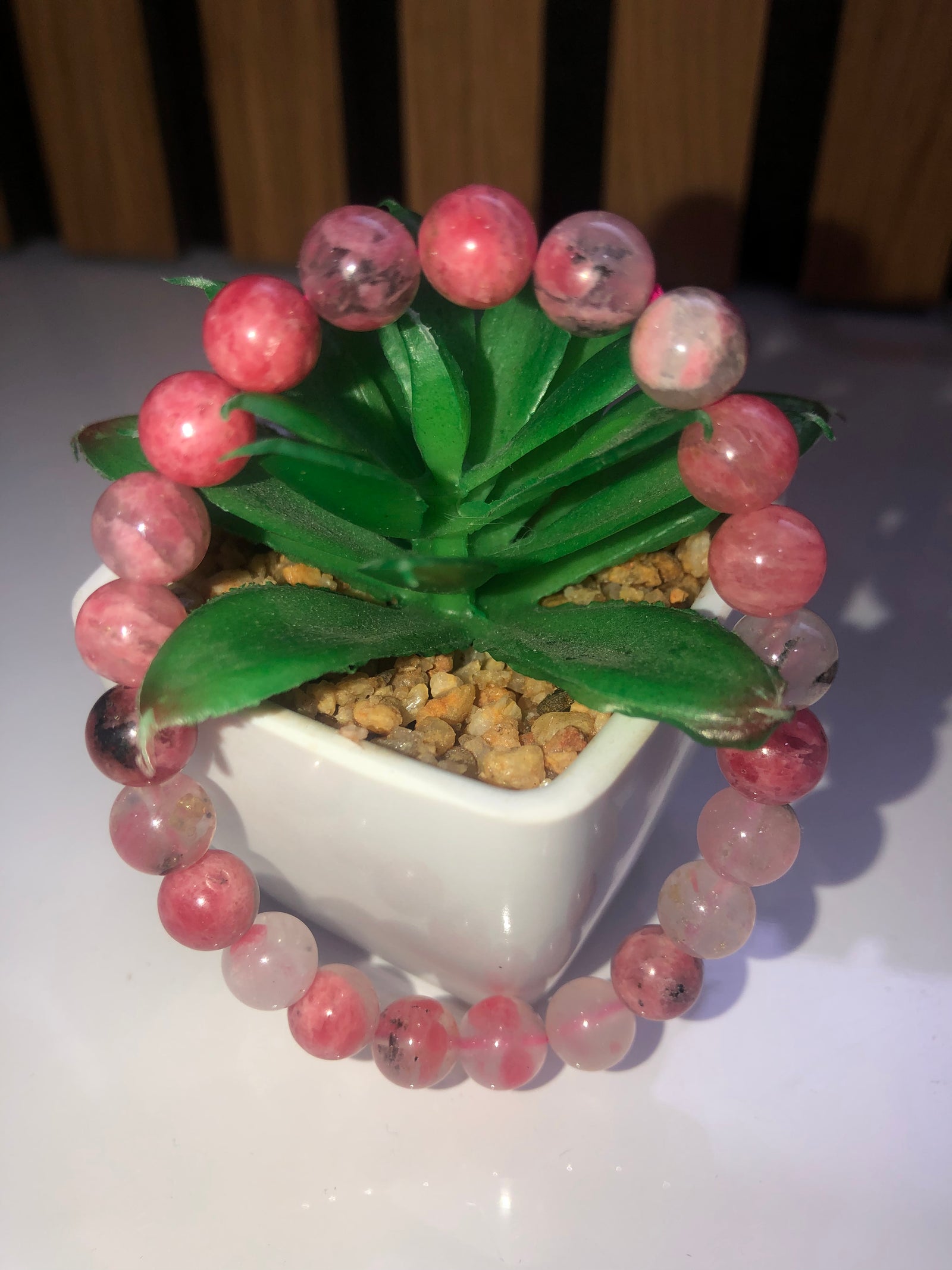 Pink tourmaline bracelet