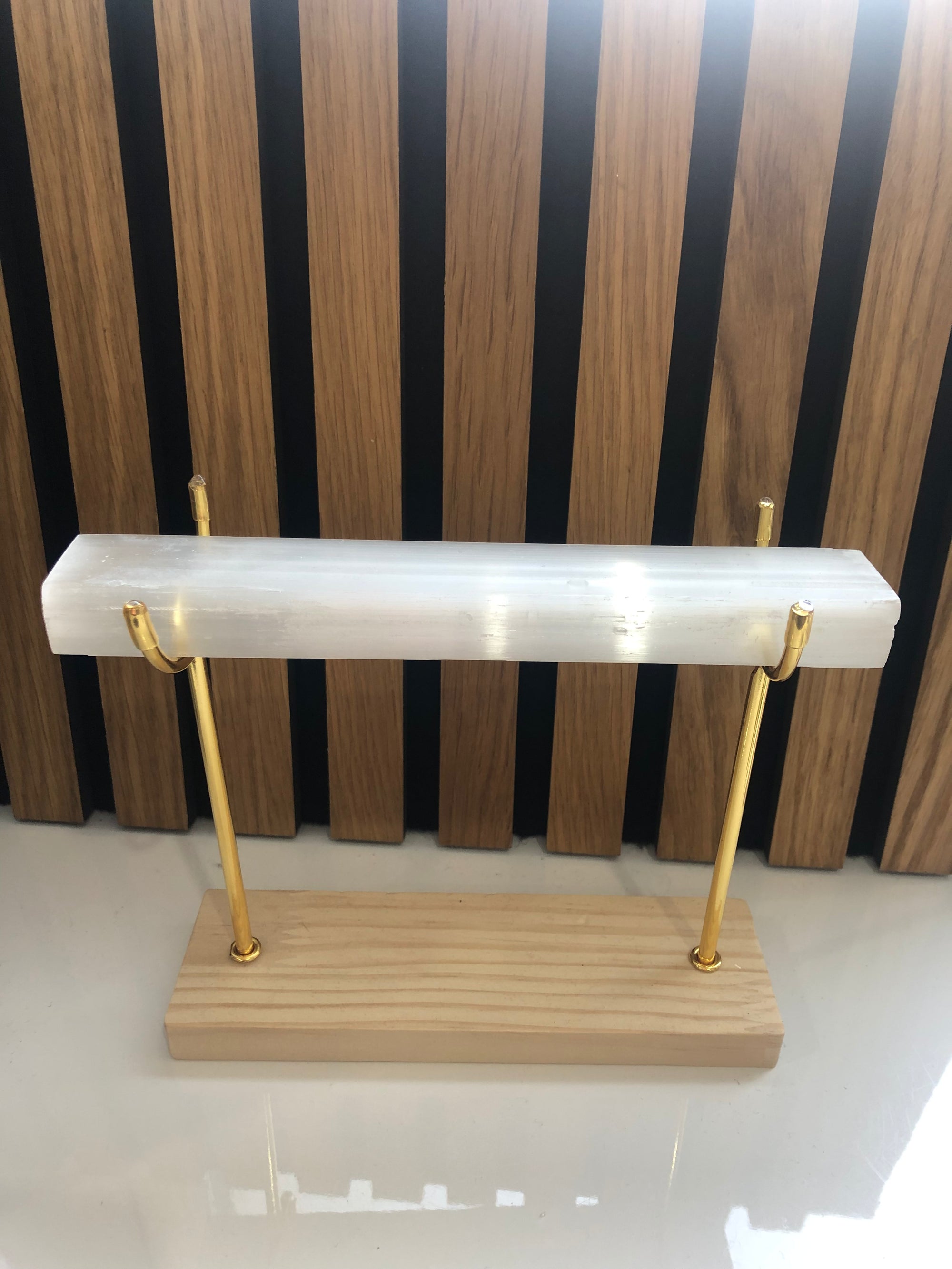 Selenite stick with holder