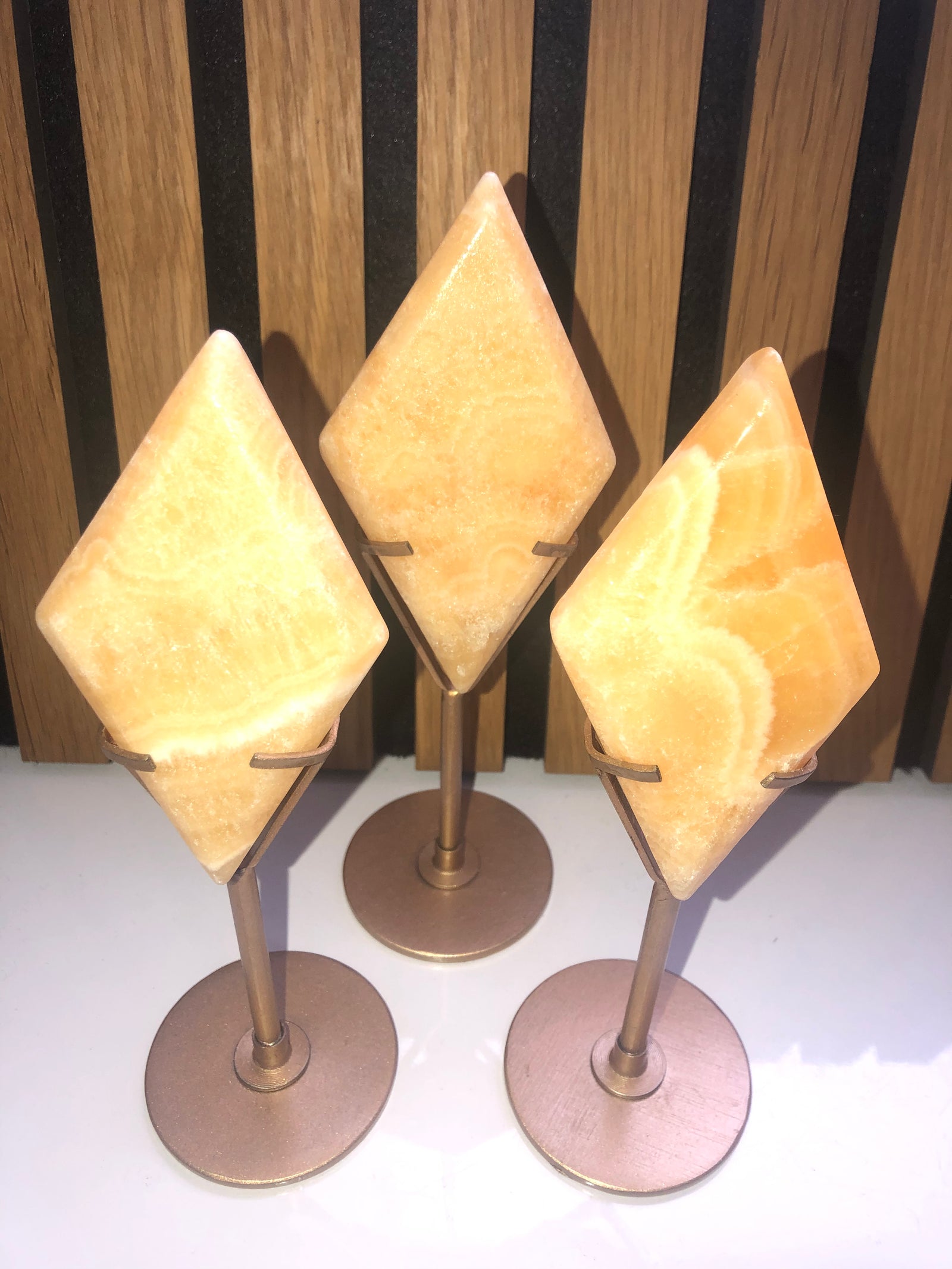 Yellow calcite with stand