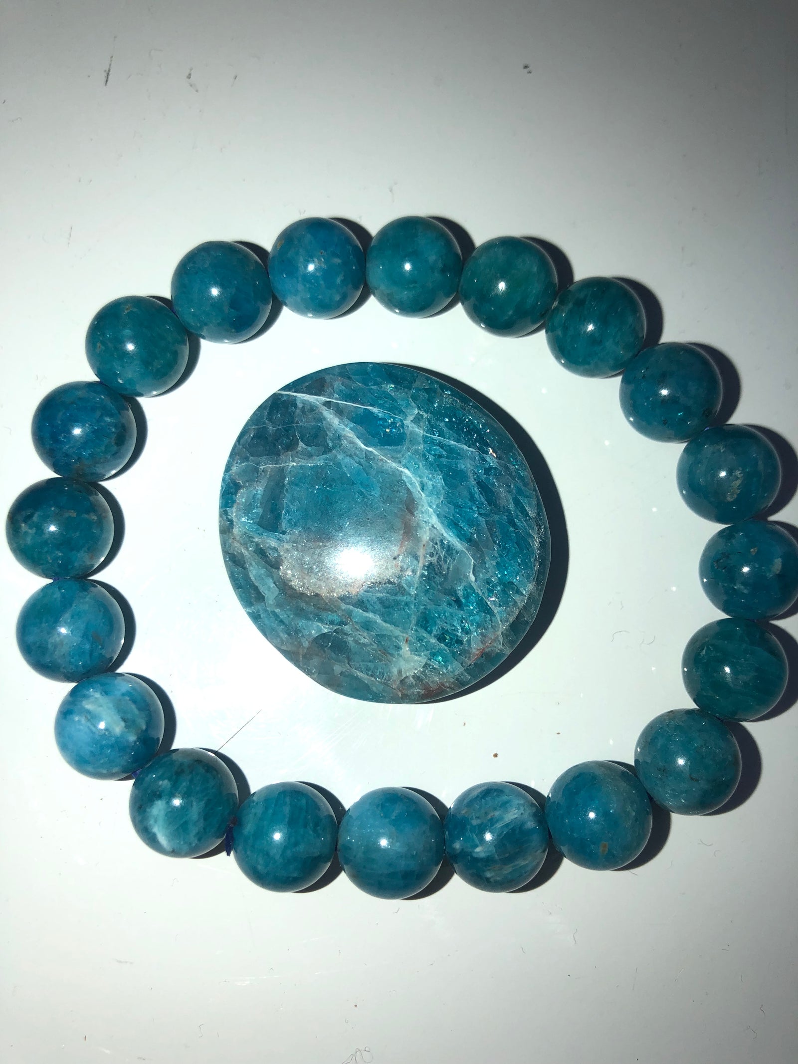 Blue apatite bracelet