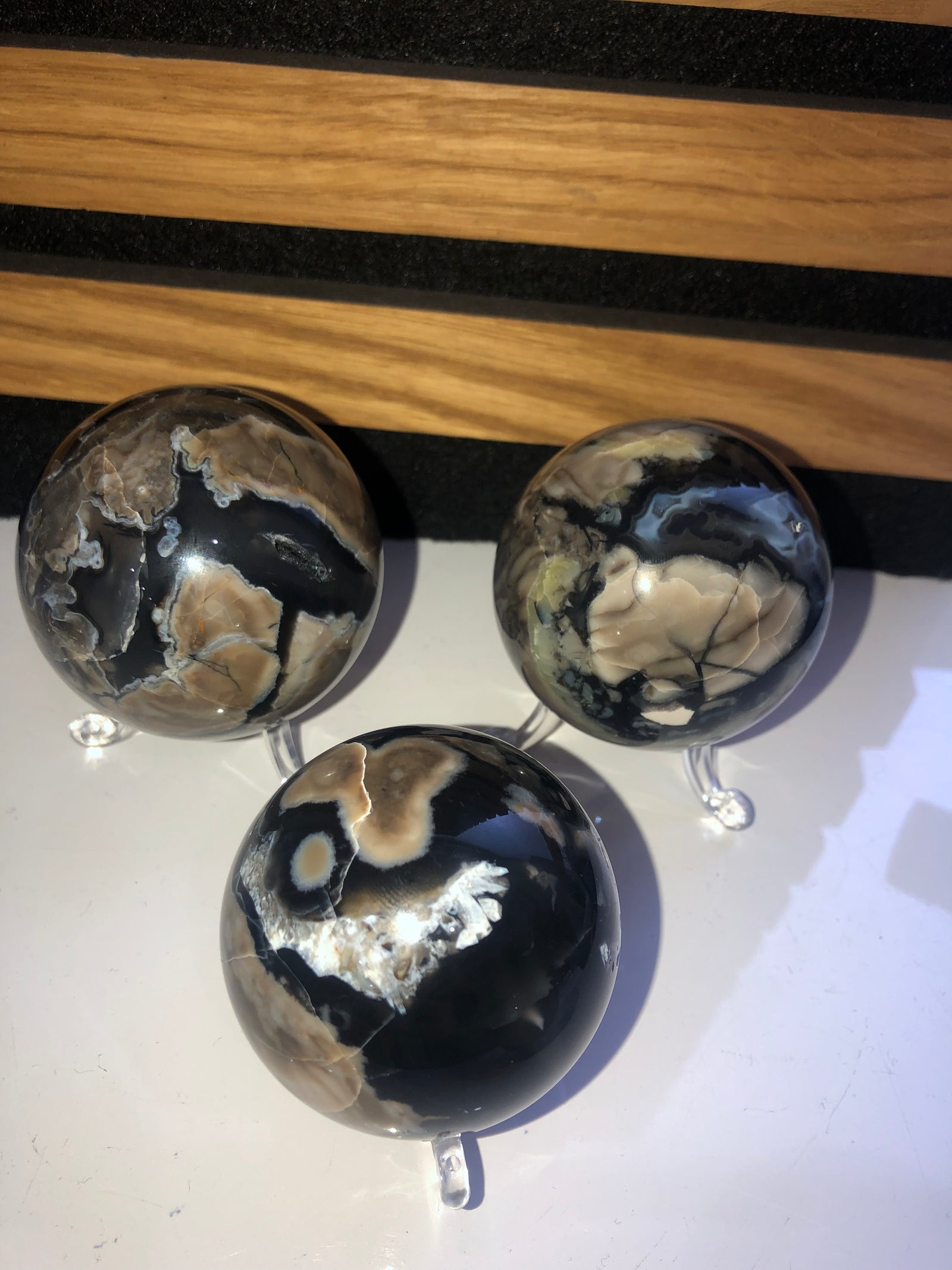 Volcanic crystal rock sphere