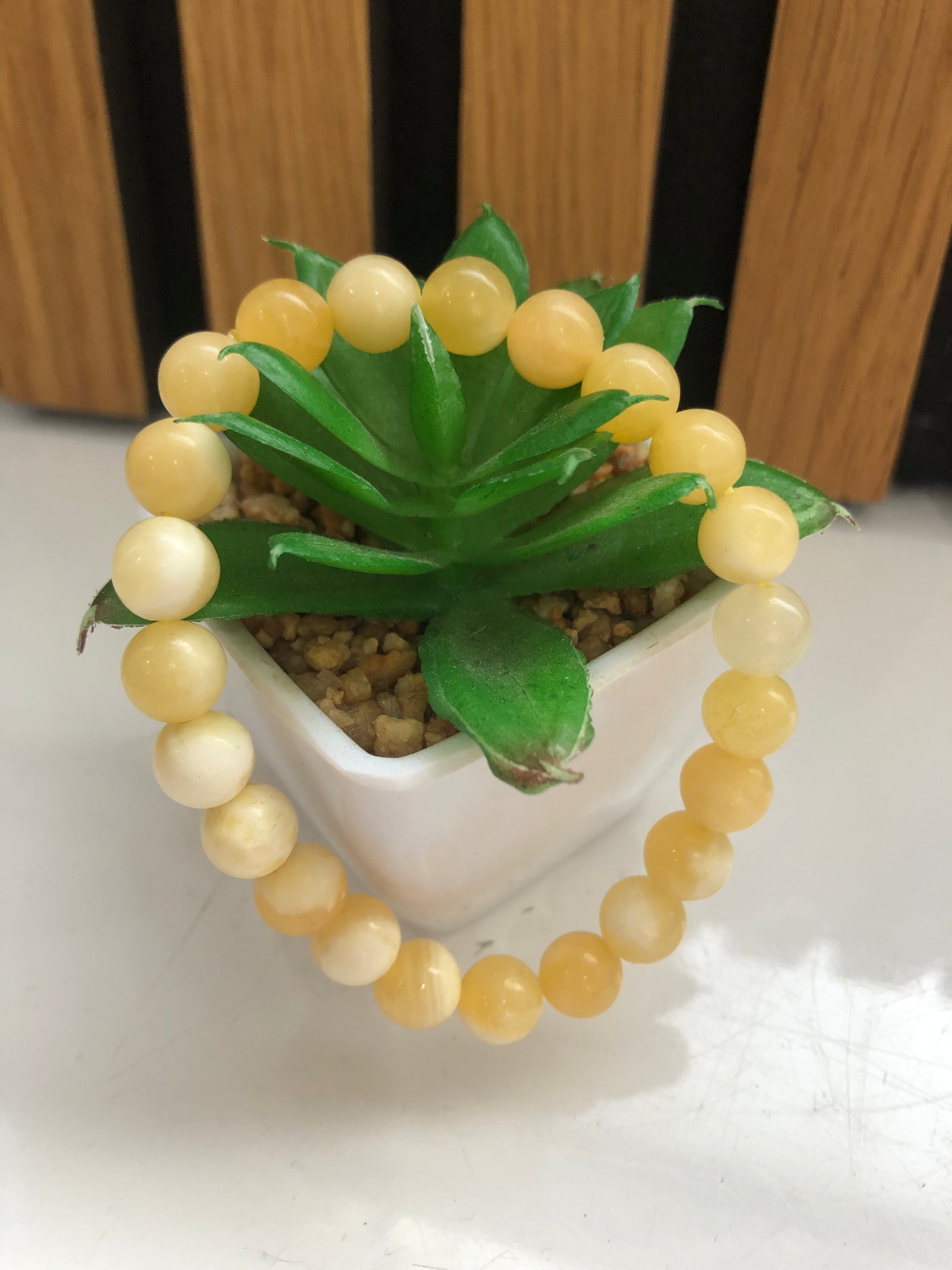 Yellow calcite bracelet