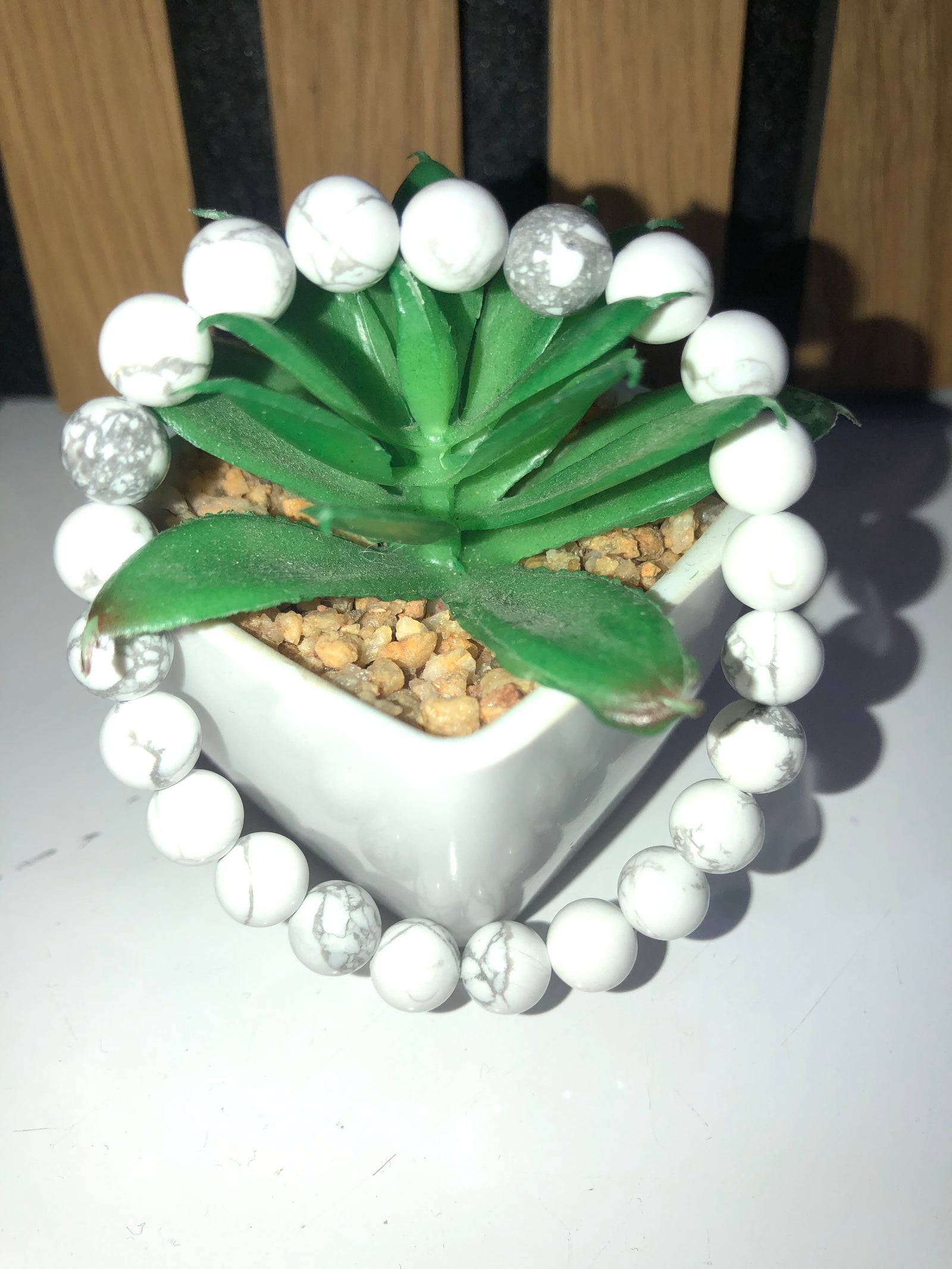 White Howlite bracelet
