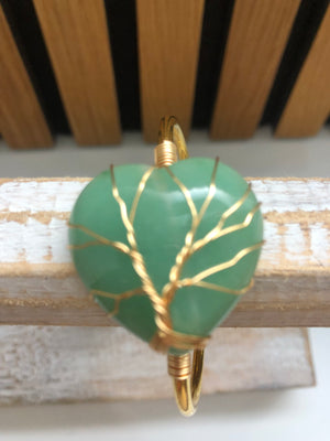 wrapped tree of life bangle (gold plated)