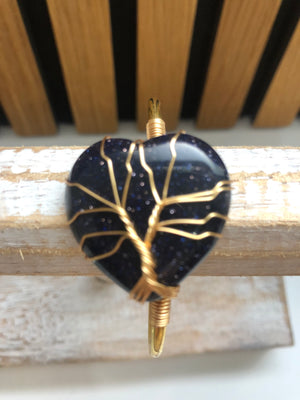 wrapped tree of life bangle (gold plated)