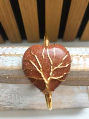 wrapped tree of life bangle (gold plated)