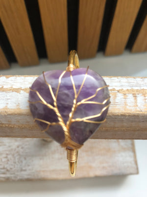 wrapped tree of life bangle (gold plated)