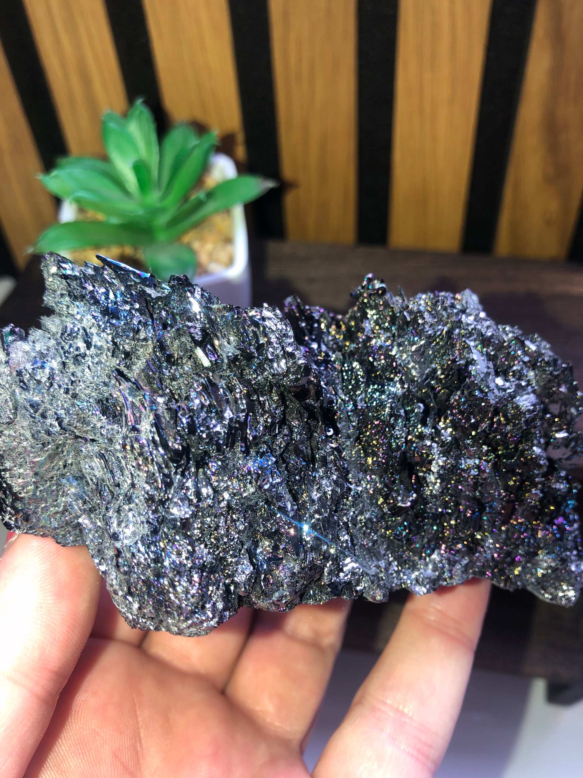 Raw Rainbow hematite