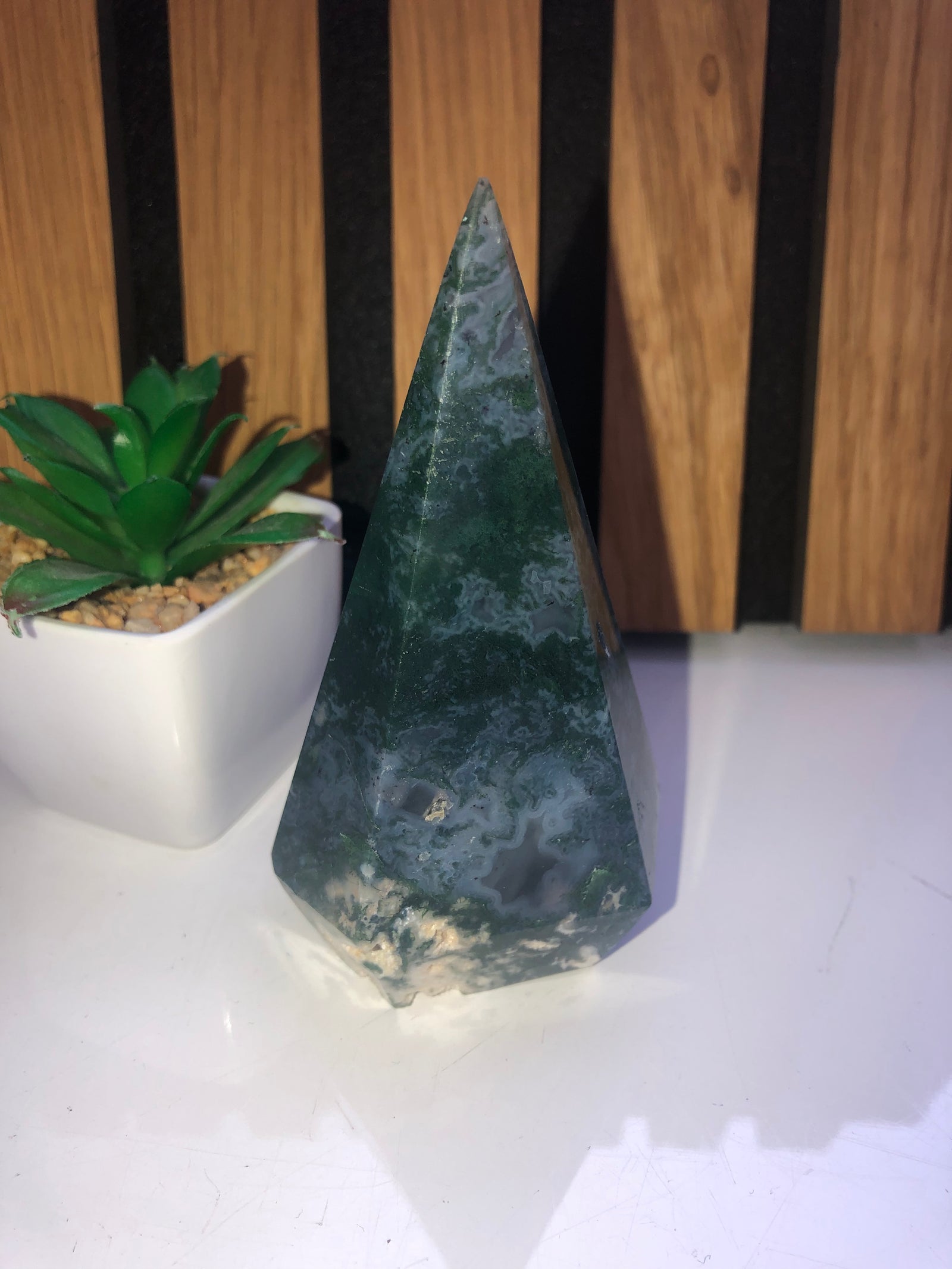 Green moss agate Dimond