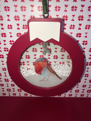 A Country Christmas" robin-themed Christmas decorations