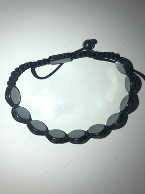 Magnetic hematite shamballa bracelet
