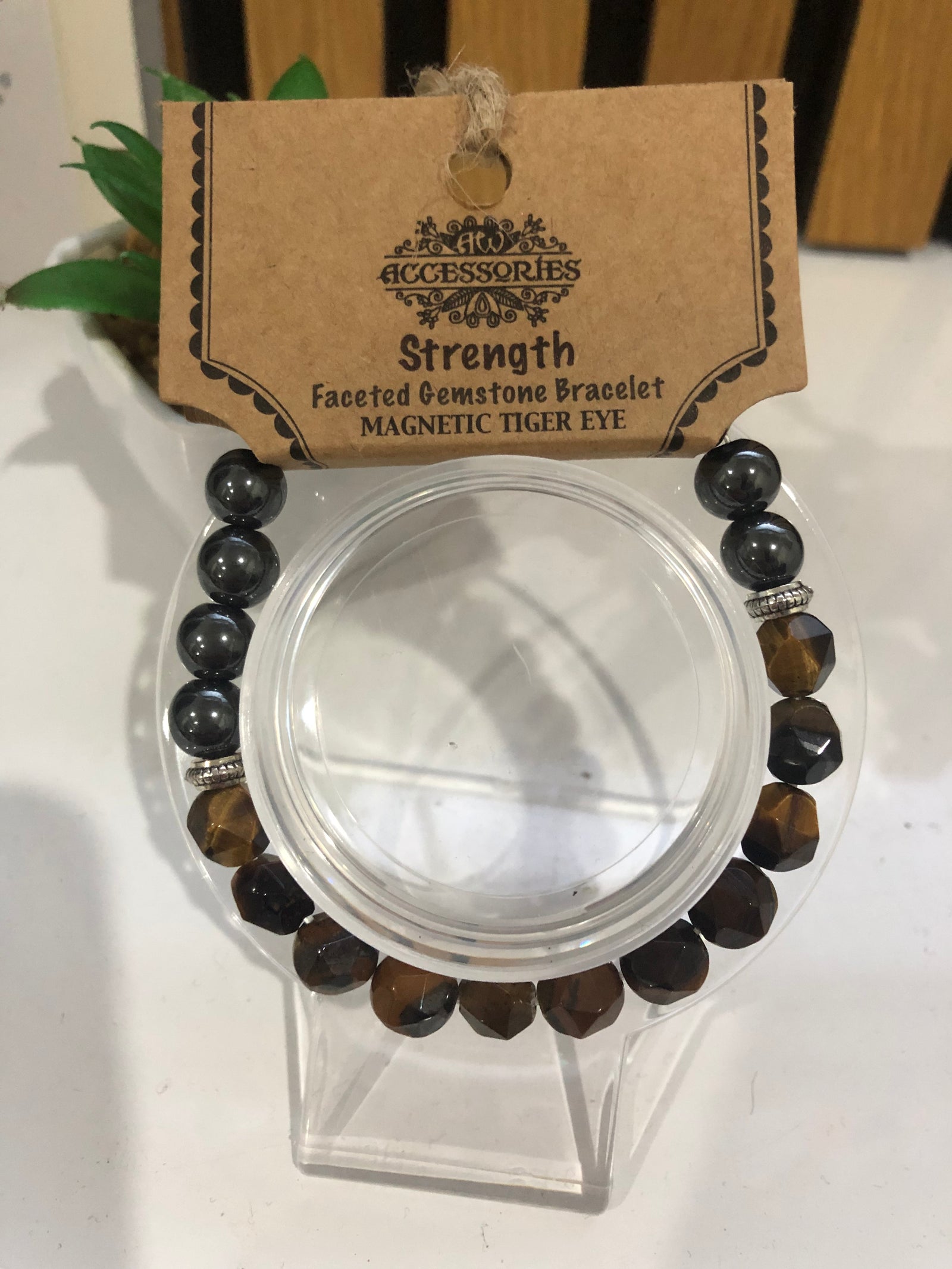 Magnetic tigers eye bracelet