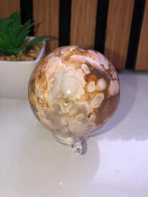 Flower Agate Sphere
