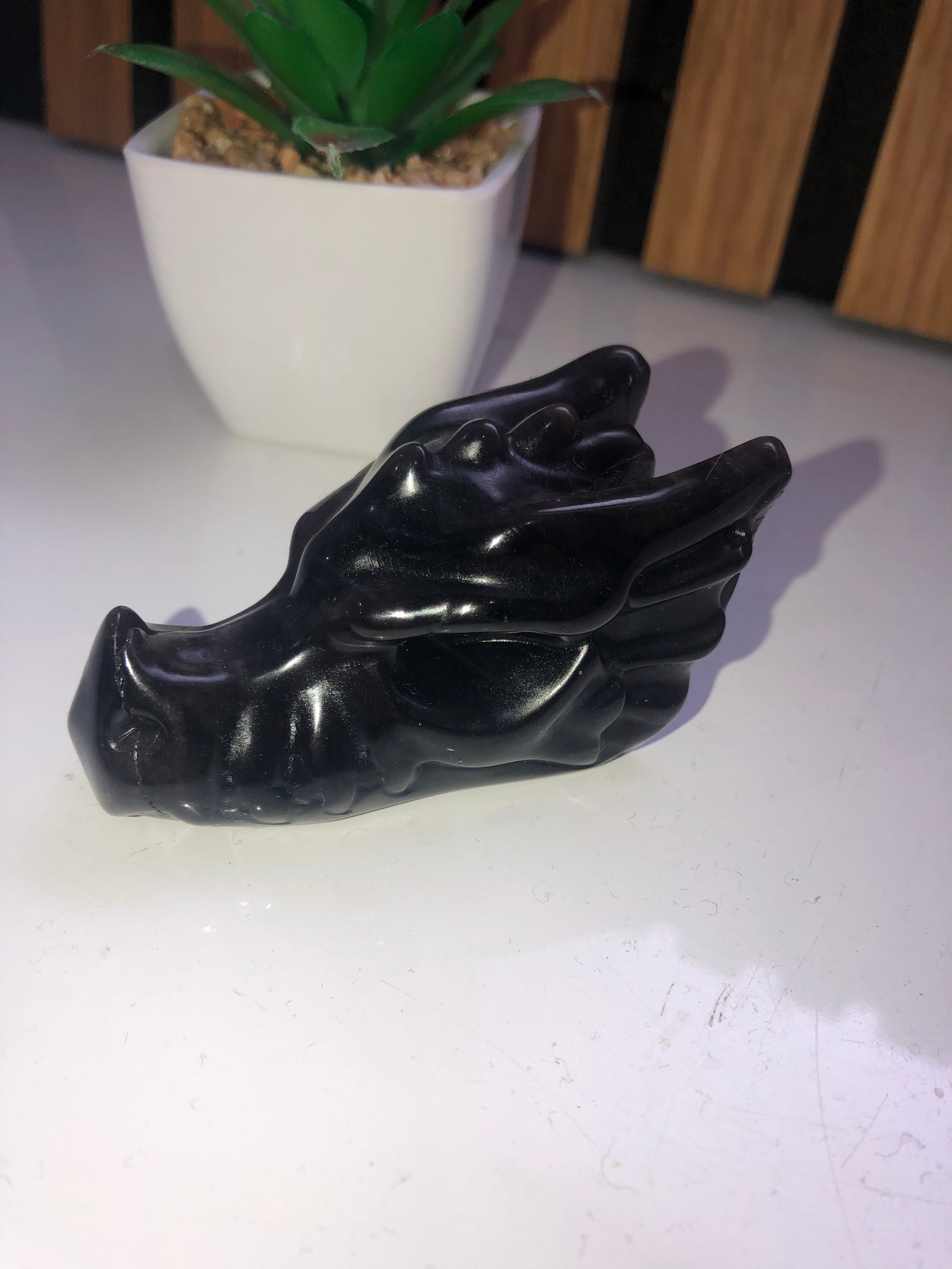 Black Obsidian dragon head