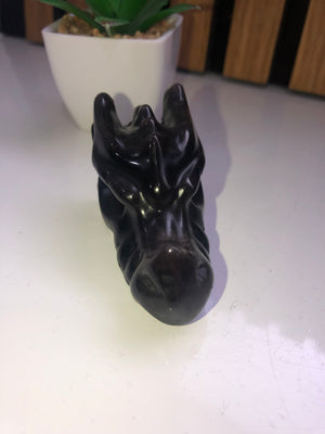 Black Obsidian dragon head