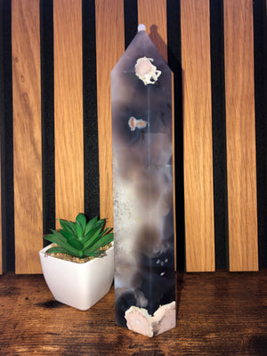 Blue flower agate towers