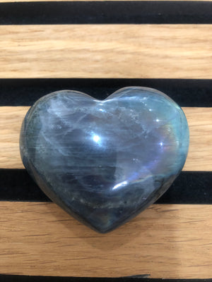 Carved Labradorite Heart