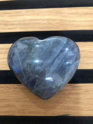 Carved Labradorite Heart