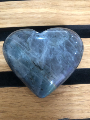 Carved Labradorite Heart