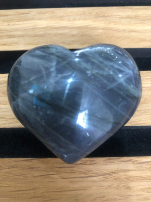 Carved Labradorite Heart