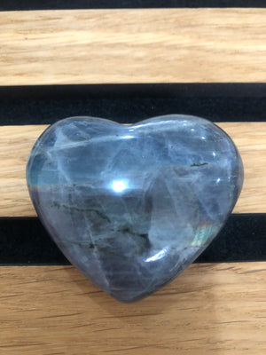 Carved Labradorite Heart