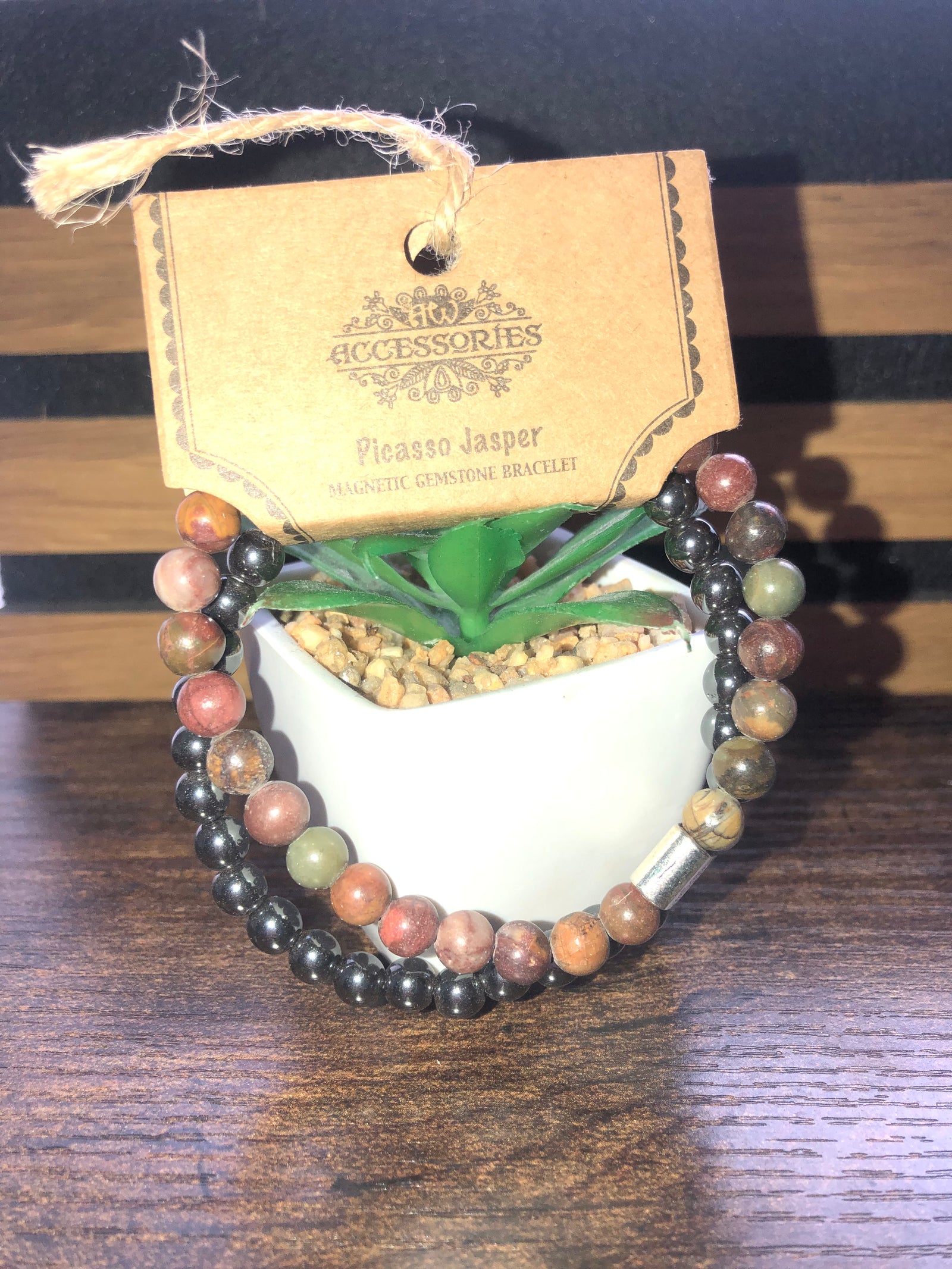 Magnetic Picasso jasper bracelet