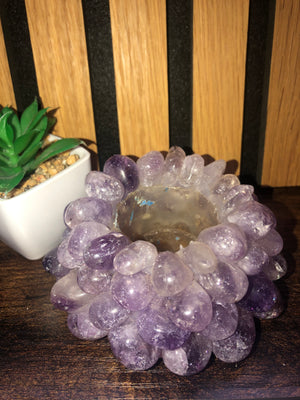 Amethyst tea light holder