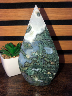 Green Moss agate flame