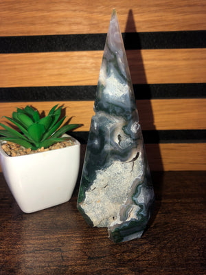 Green moss agate Dimond