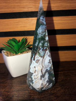 Green moss agate Dimond