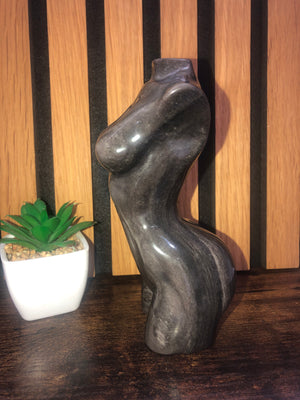 Silver obsidian body form