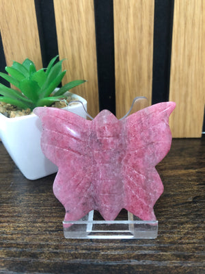 Rhodonite Butterfly Carvings