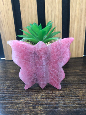 Rhodonite Butterfly Carvings