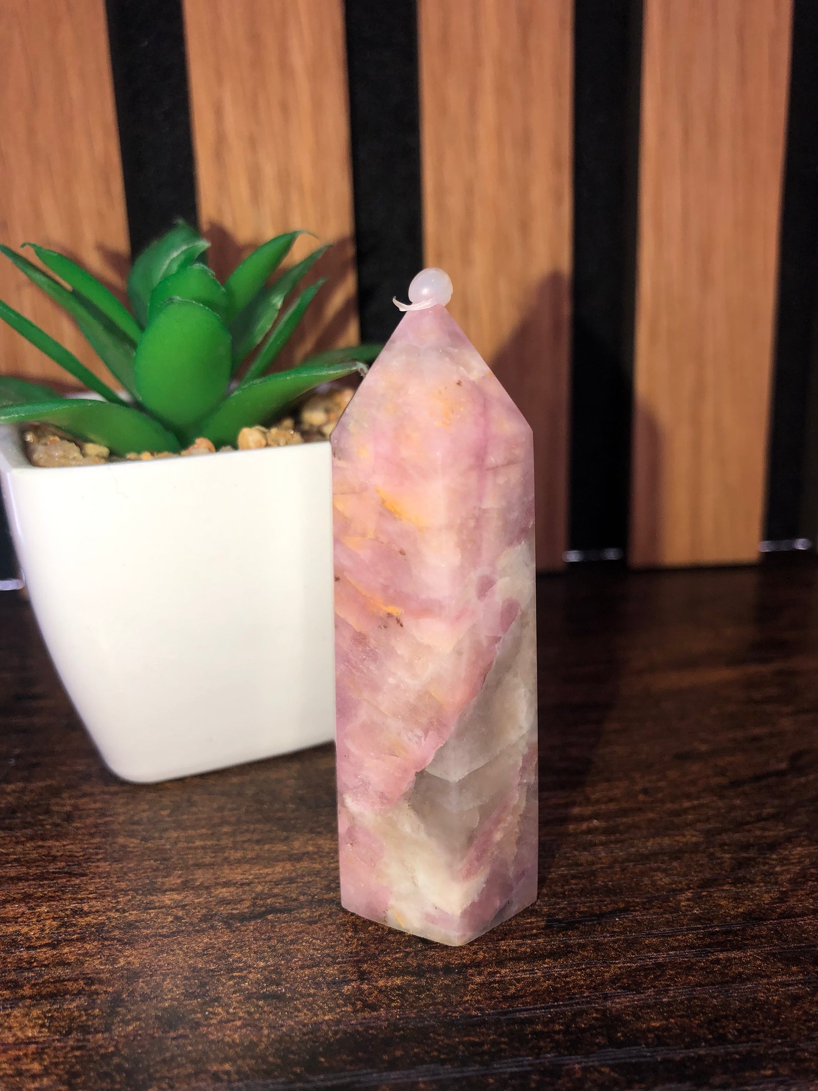 Pink tourmaline tower