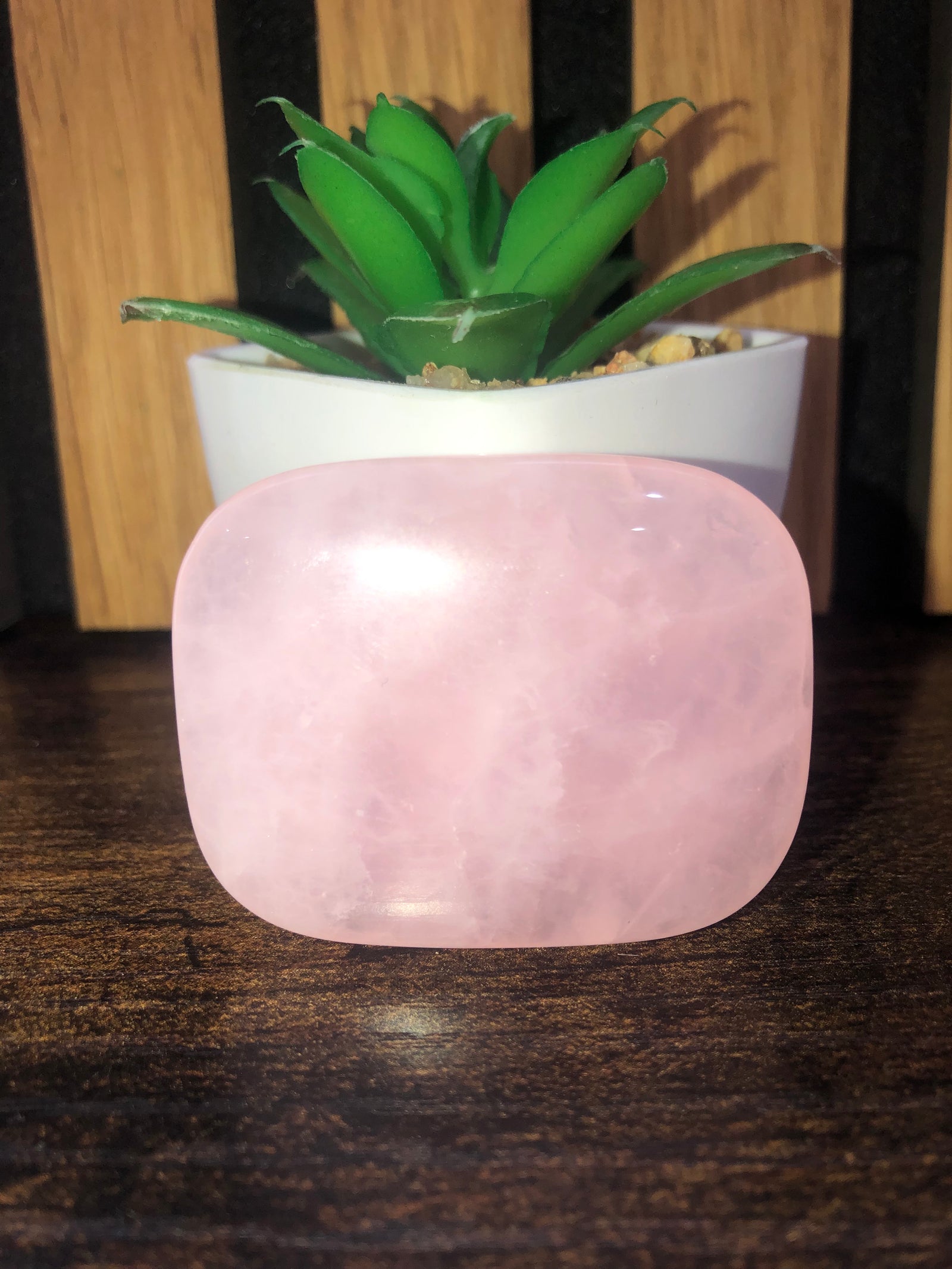 Rose Quartz Palm Stone