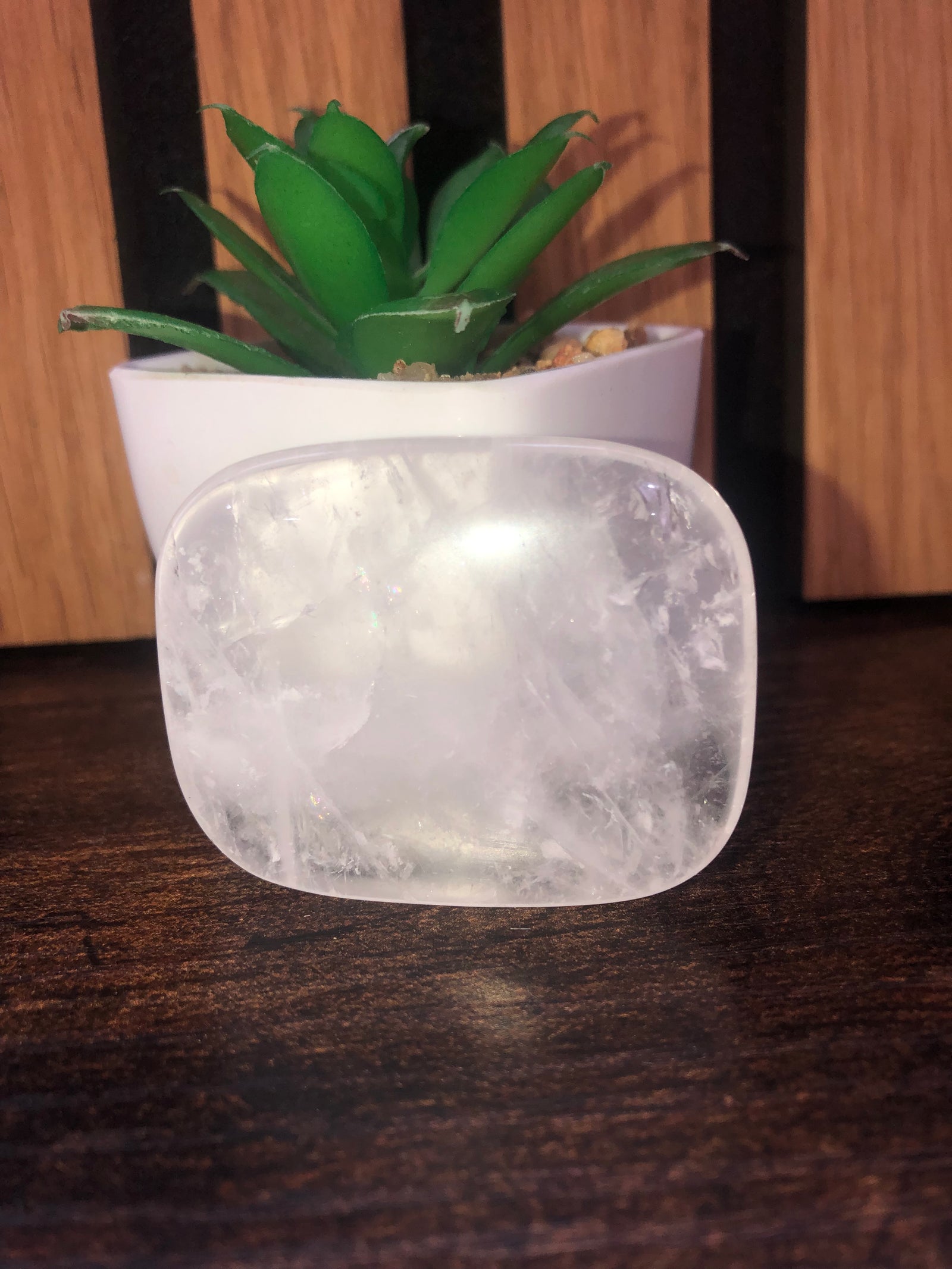 Clear Quartz Palm Stone