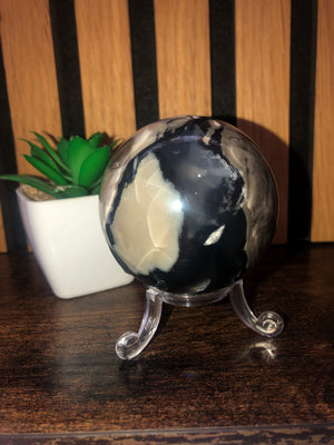Volcanic crystal rock sphere