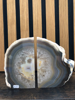 natural agate geode bookends