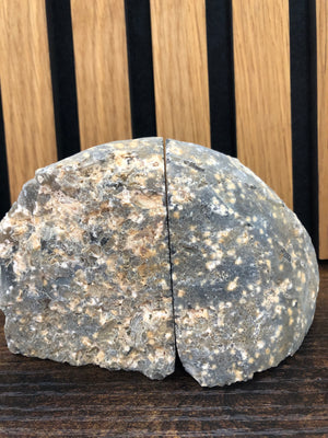 natural agate geode bookends