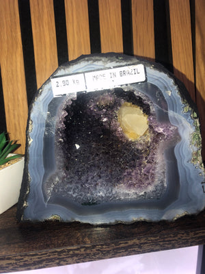 Brazilian amethyst agate cave