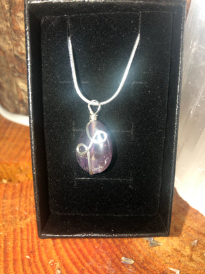 Tear drop wrapped Necklace