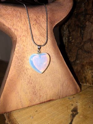 Opalite heart necklace