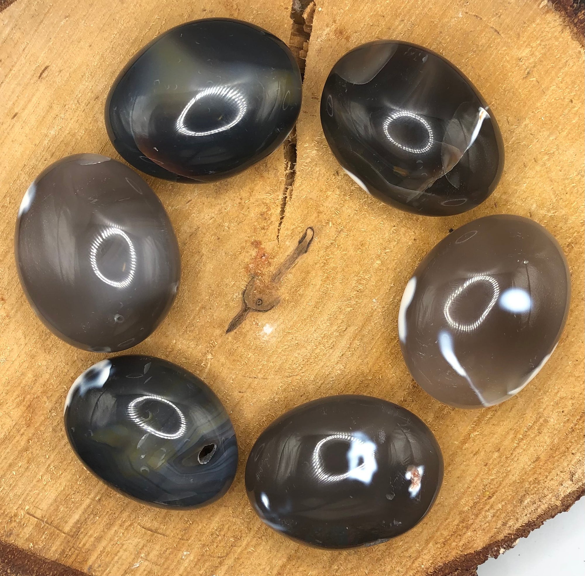 Orca agate Gallets