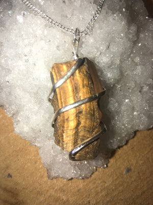 Cascade wrapped necklace