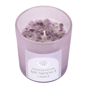 Crystal infused candle