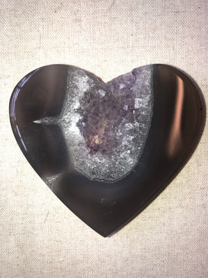 Amethyst/agate hearts