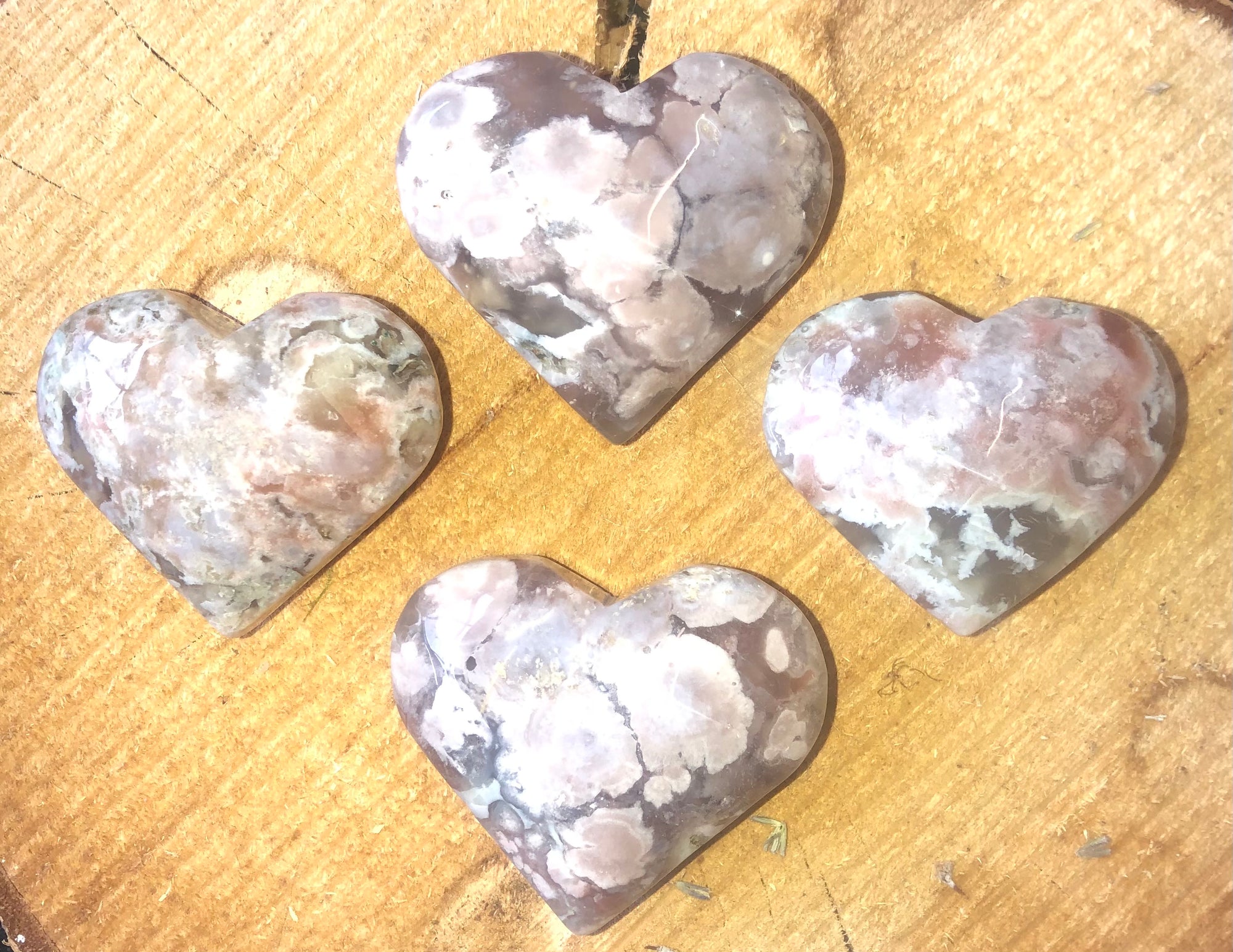 Flower Agate heart