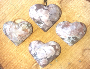 Flower Agate heart